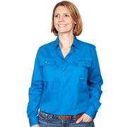 Just Country Workshirt Women's Jahna Blue Jewel front