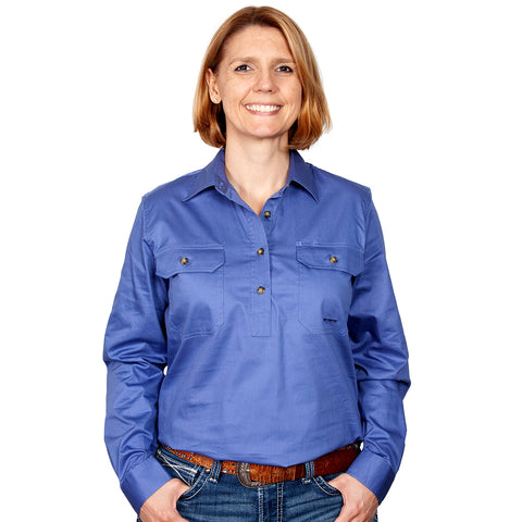 Just Country Workshirt Women's Jahna Blue front
