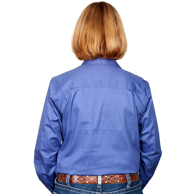 Just Country Workshirt Women's Jahna Blue back