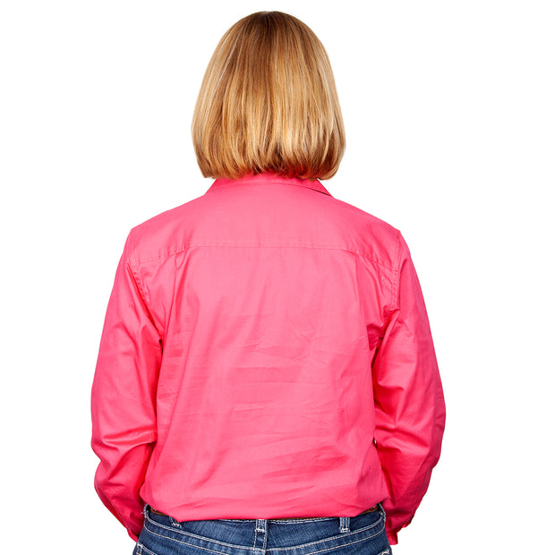 Just Country Workshirt Women's Jahna Hot Pink back