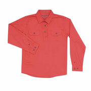 Just Country Workshirt Girl's Kenzie Hot Coral