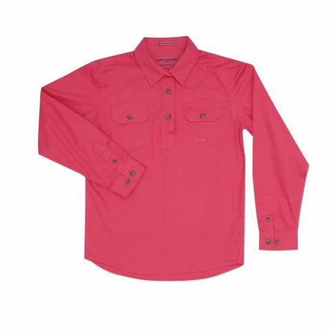 Just Country Workshirt Girl's Kenzie Hot Pink