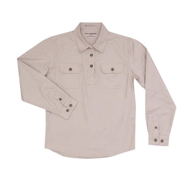 Just Country Girl's Kenzie Workshirt - Stone 