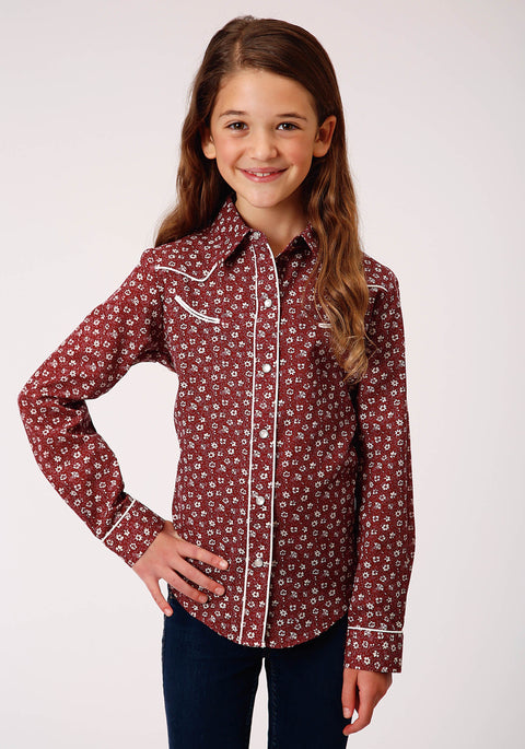 Roper Girl's - Karman Special Shirt Red 01-080-0086-0306 RE
