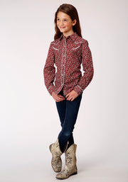 Roper Girl's - Karman Special Shirt Red 01-080-0086-0306 RE full