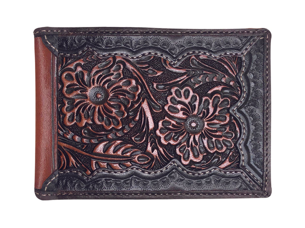 Bi-fold Wallet - Tooled Leather