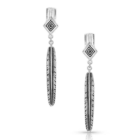 Montana Silversmiths Courage & Strength Feather Earrings ER4343