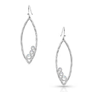 Montana Silversmiths Hammered Line Crystal Trio Earrings ER4479 back