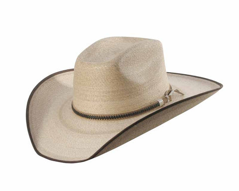 Sunbody Hats Boxtop Golden Mexican Palm Golden/Chocolate Bound Edge
