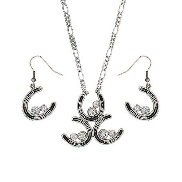 Montana Silversmiths Three's a Charm Horseshoe Jewellery Set JS1568