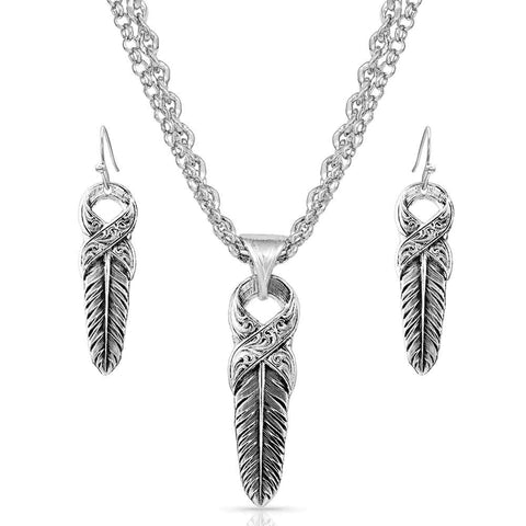 Strength Within Feather Jewellery Set