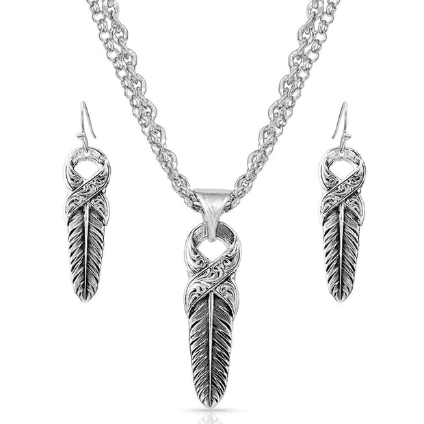 Strength Within Feather Jewellery Set