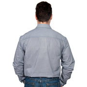 Just Country Men's -  Austin - Full Button Workshirt Navy / White Dots MWLS2124 back