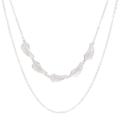 Montana Silversmiths Stronger Together Feather Multi-Chain Necklace NC4513