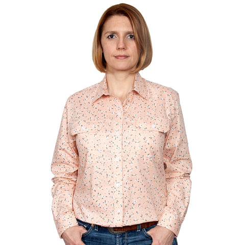 Just Country Women's - Abbey - Full Button Workshirt Blush Orchids WWLS2125