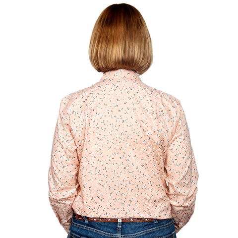Just Country Women's - Abbey - Full Button Workshirt Blush Orchids WWLS2125 back